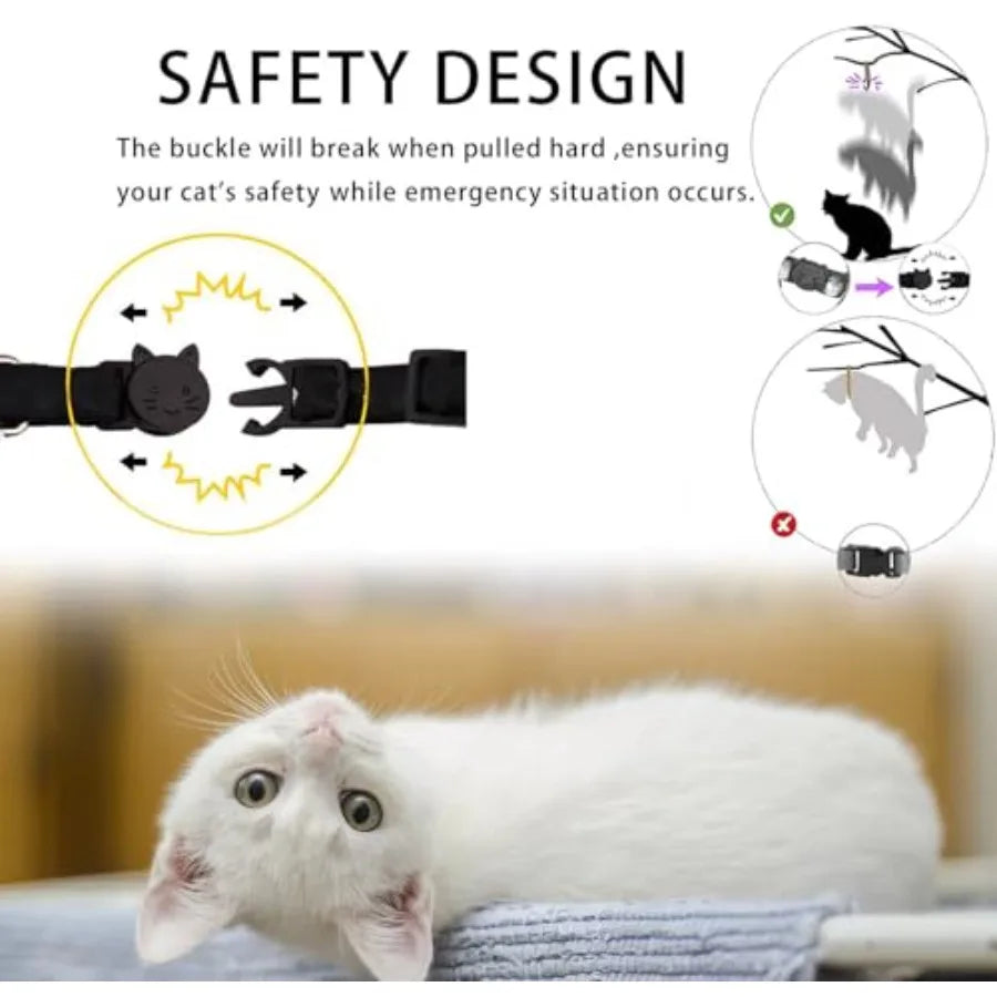 Breakaway Cat Collar With AirTag Holder For Apple AirTag Tracking