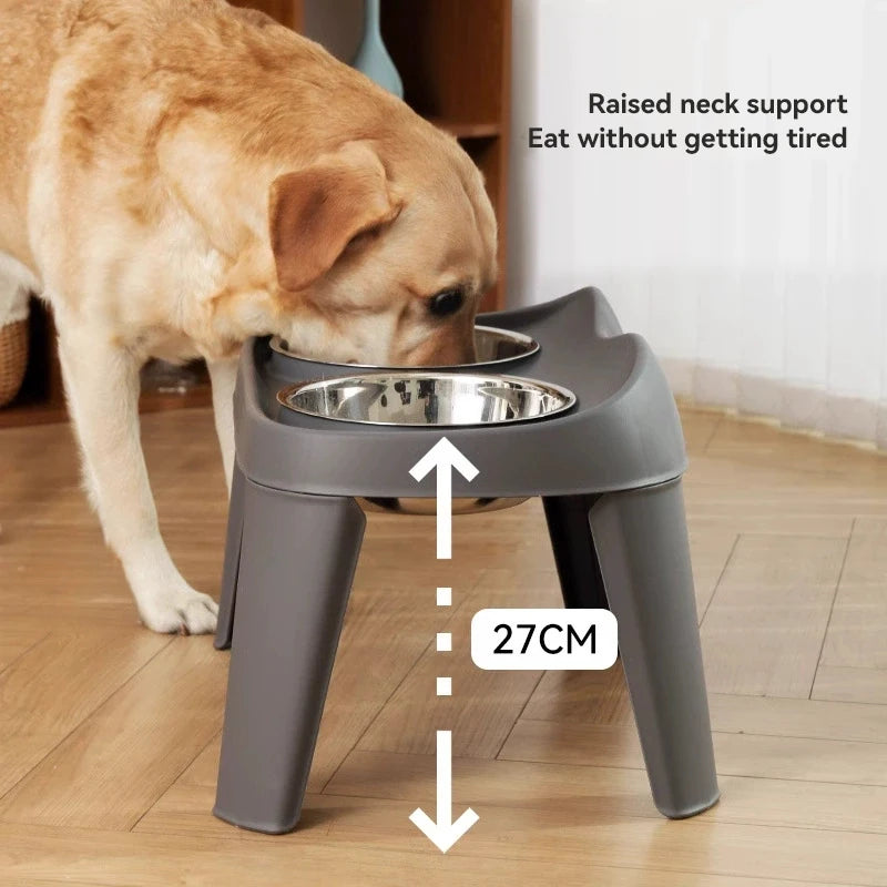 Hoopet Stainless Steel Golden Retriever Neck Protection Dog Bowl