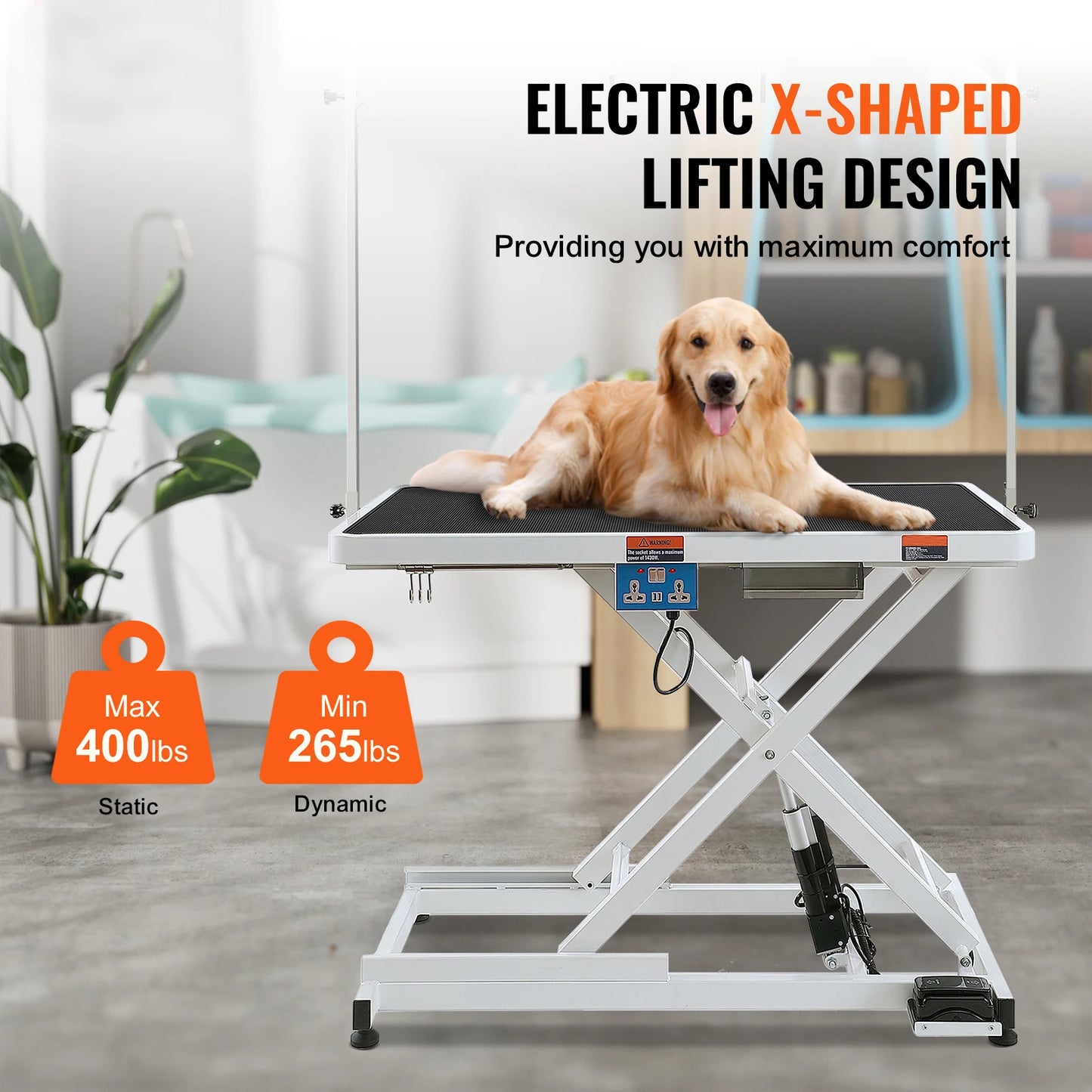 VEVOR Electric Pet Grooming Table With Adjustable Lift And Arm