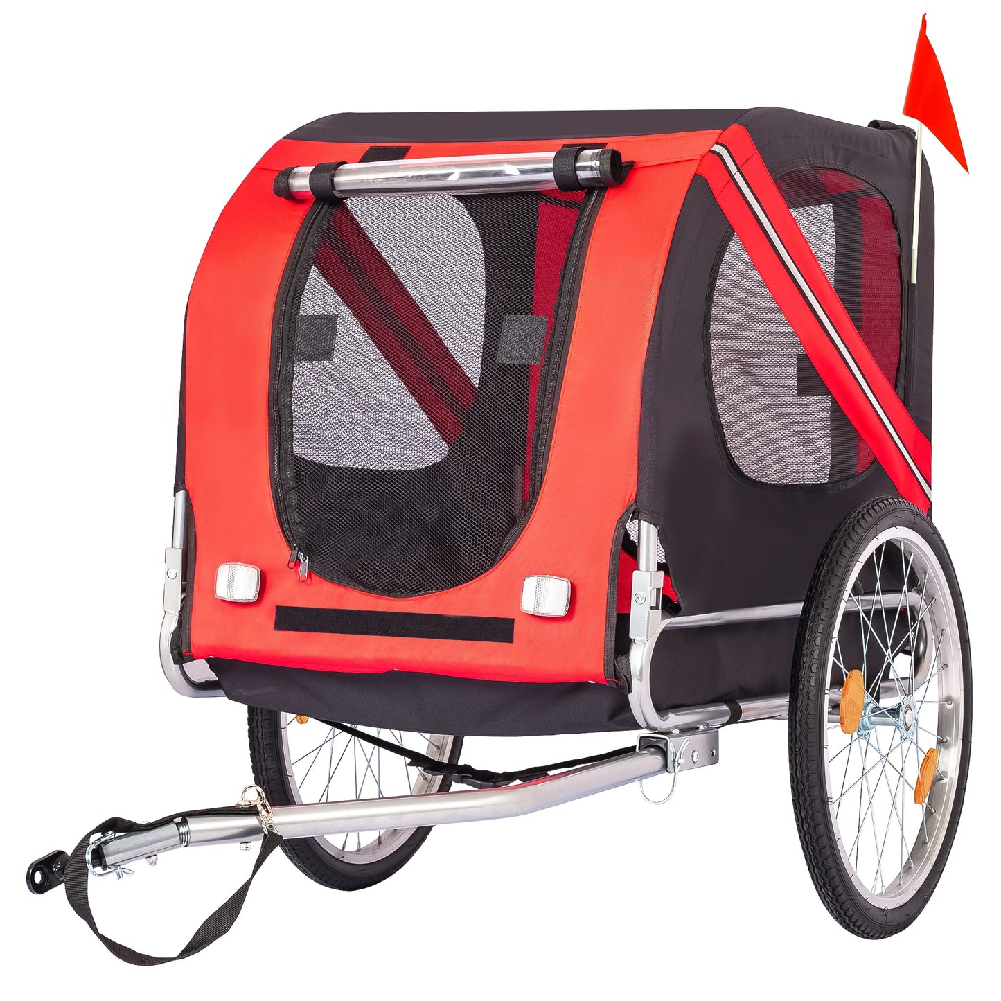 HiMISS Steel Dog Bike Trailer With Universal Coupler And Foldable Cart