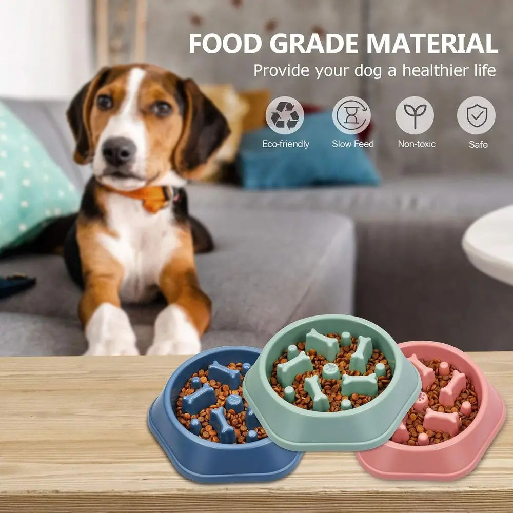Anti Choking Slow Feeding NonSlip Pet Puzzle Bowls For Dogs