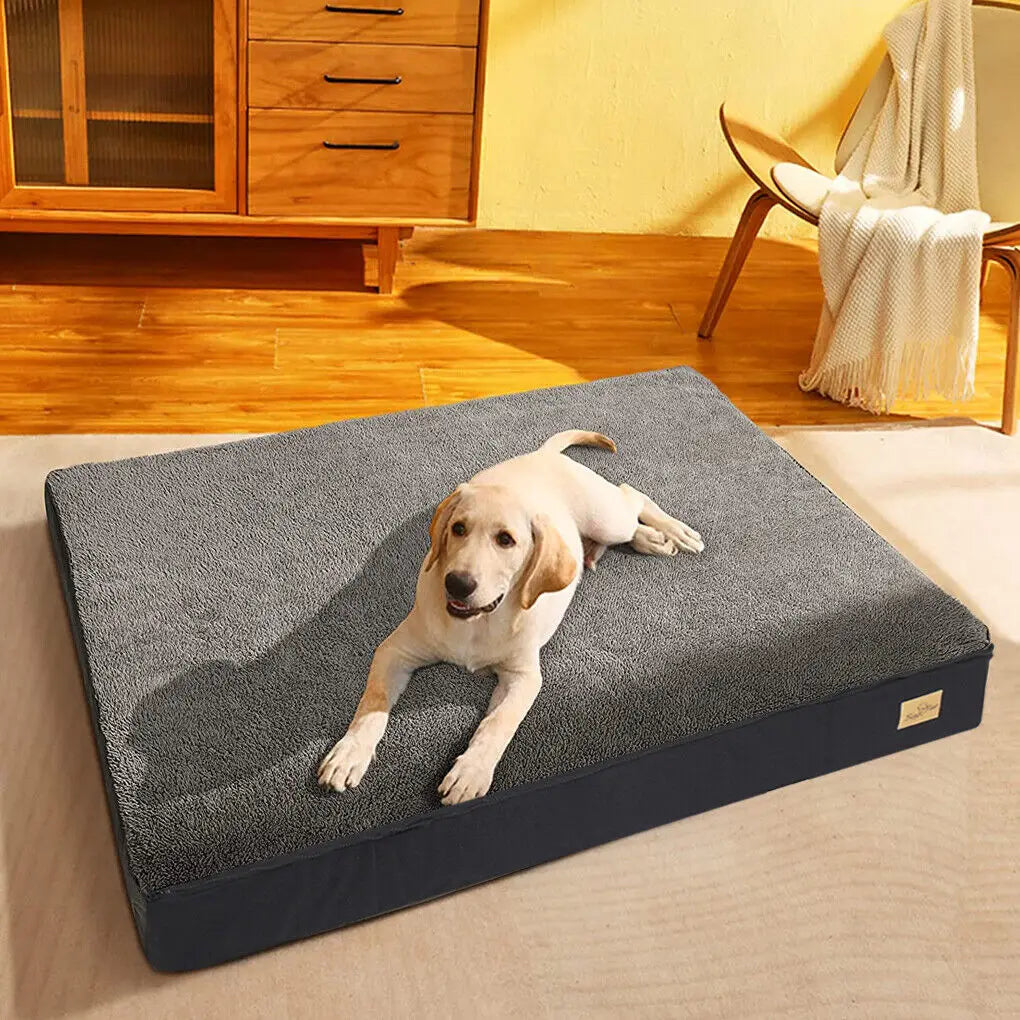 Memory Foam Orthopedic Dog Bed With Washable Waterproof Cover