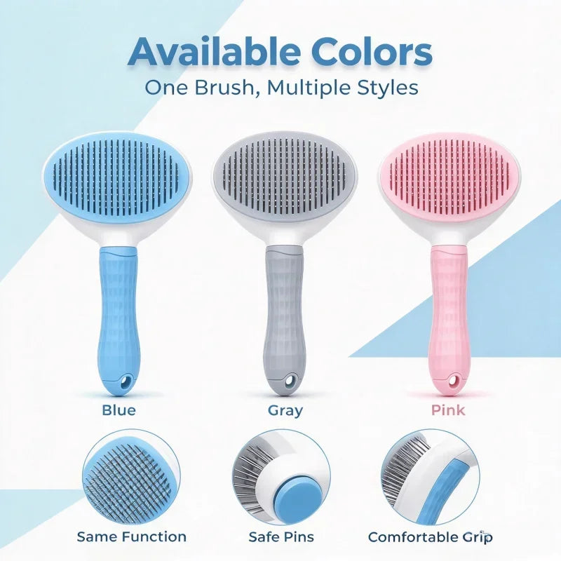Self Cleaning Pet Grooming Brush for Dogs and Cats