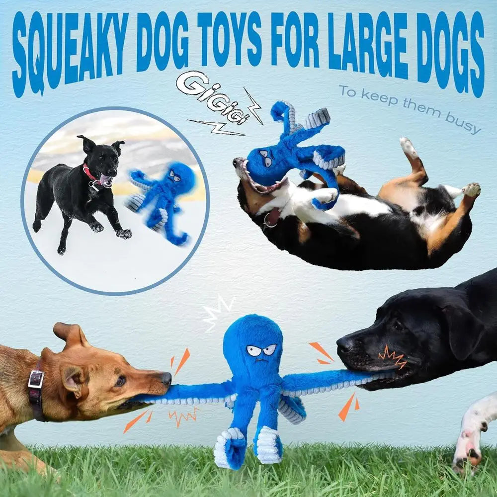 Durable Dog Toy With Squeaker And Interactive Tug Of War