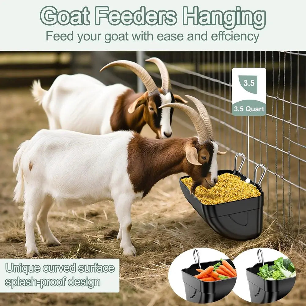 Goat Feeders Hanging Poultry Waterer Trough For Chickens