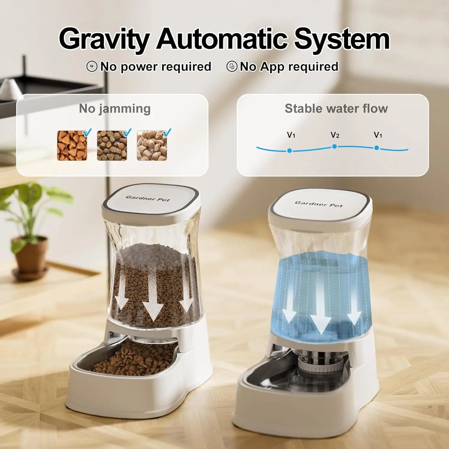 Stainless Steel Automatic Pet Feeder and Water Dispenser