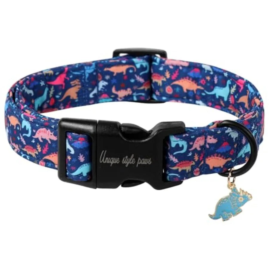 Dog Collar With Pendant Coconut Tree Design Plastic Buckle