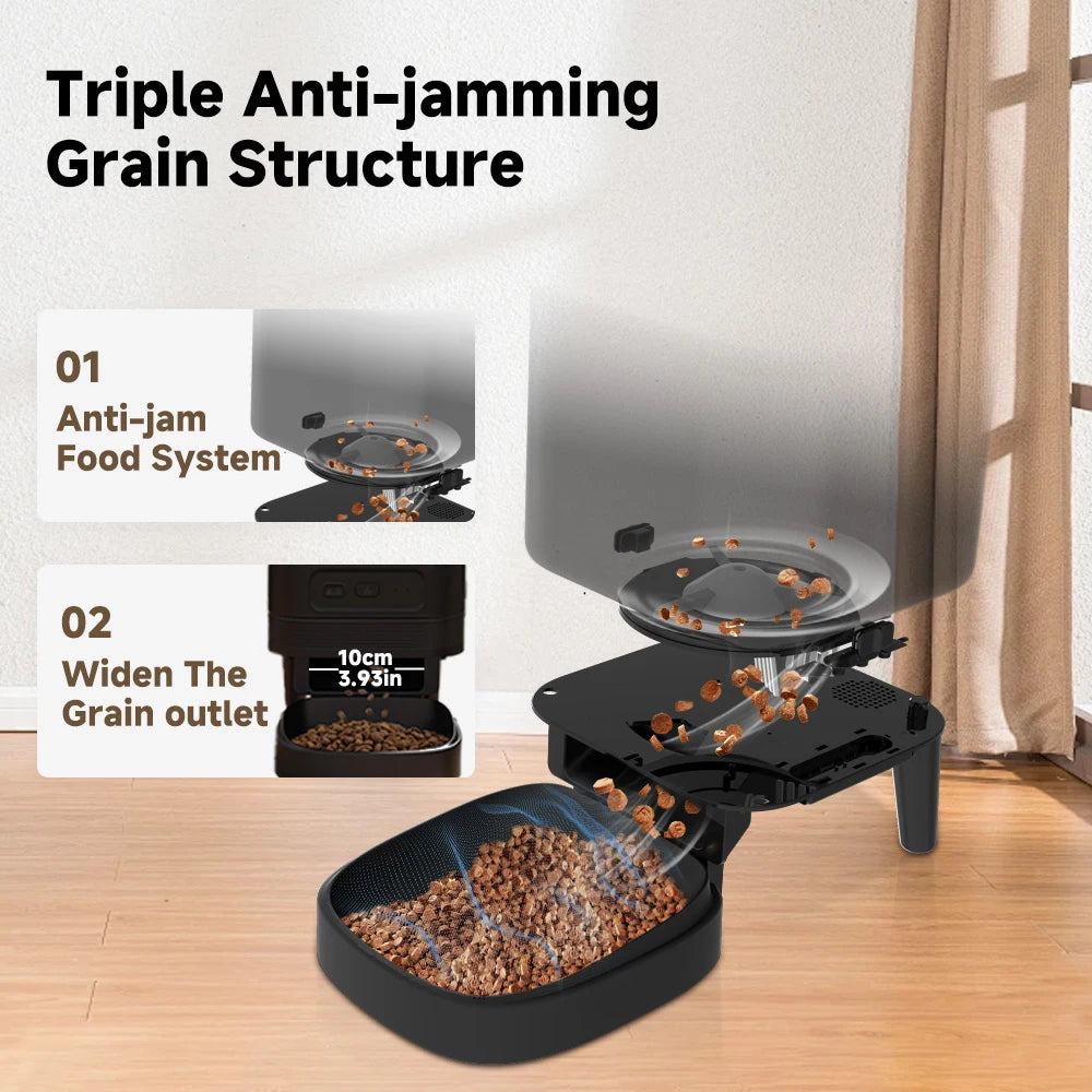Nityers Automatic Cat Feeder With HD Night Vision WiFi