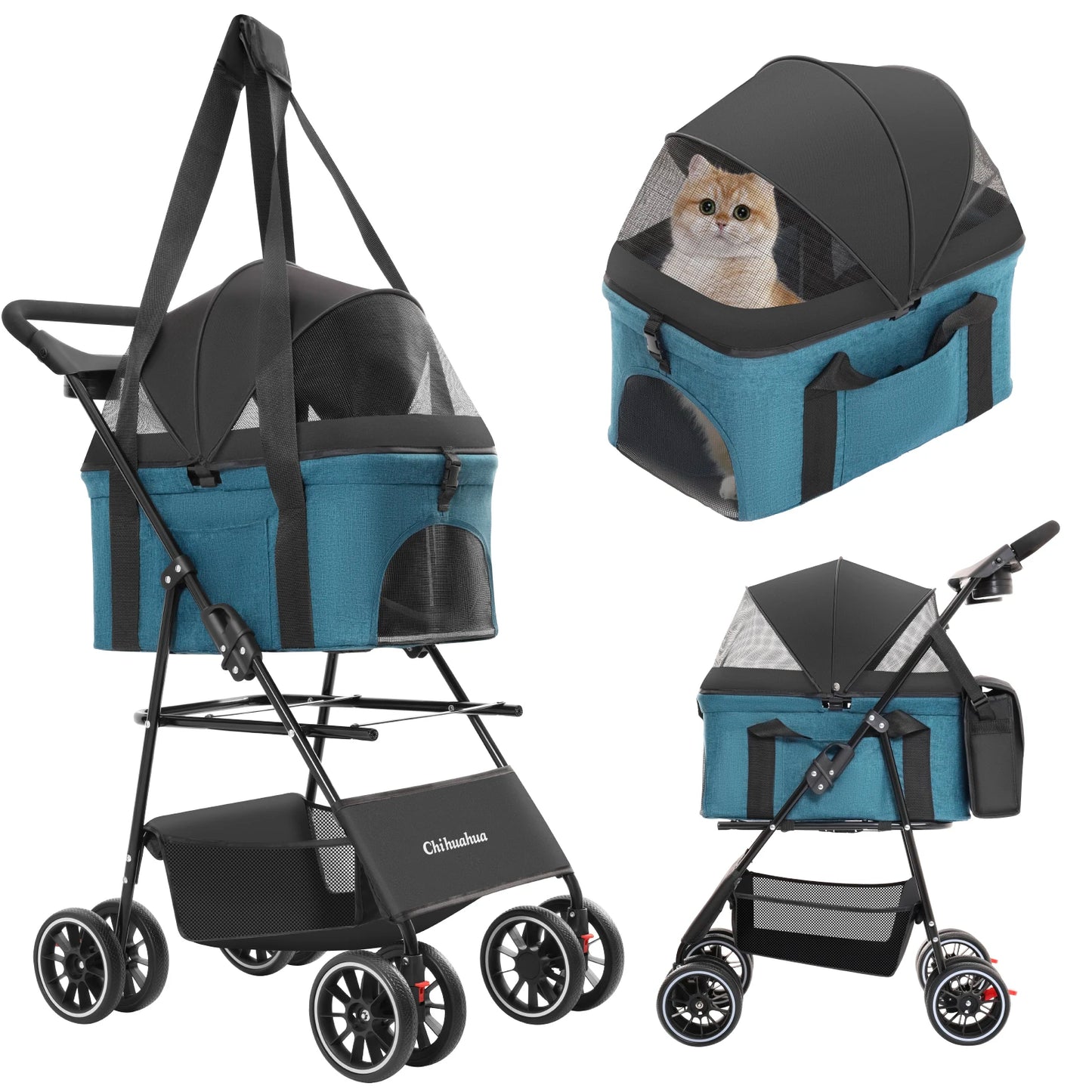 Chihuahua Three In One Pet Stroller For Dogs And Cats