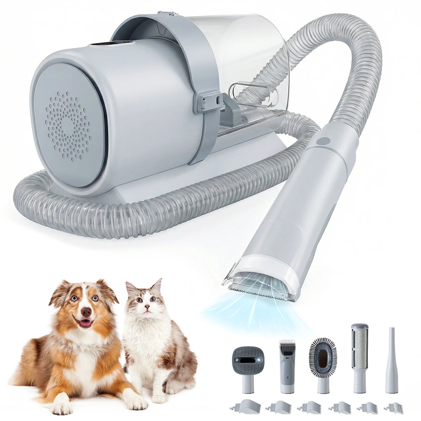 Pet Grooming Vacuum Kit With Cordless Clippers