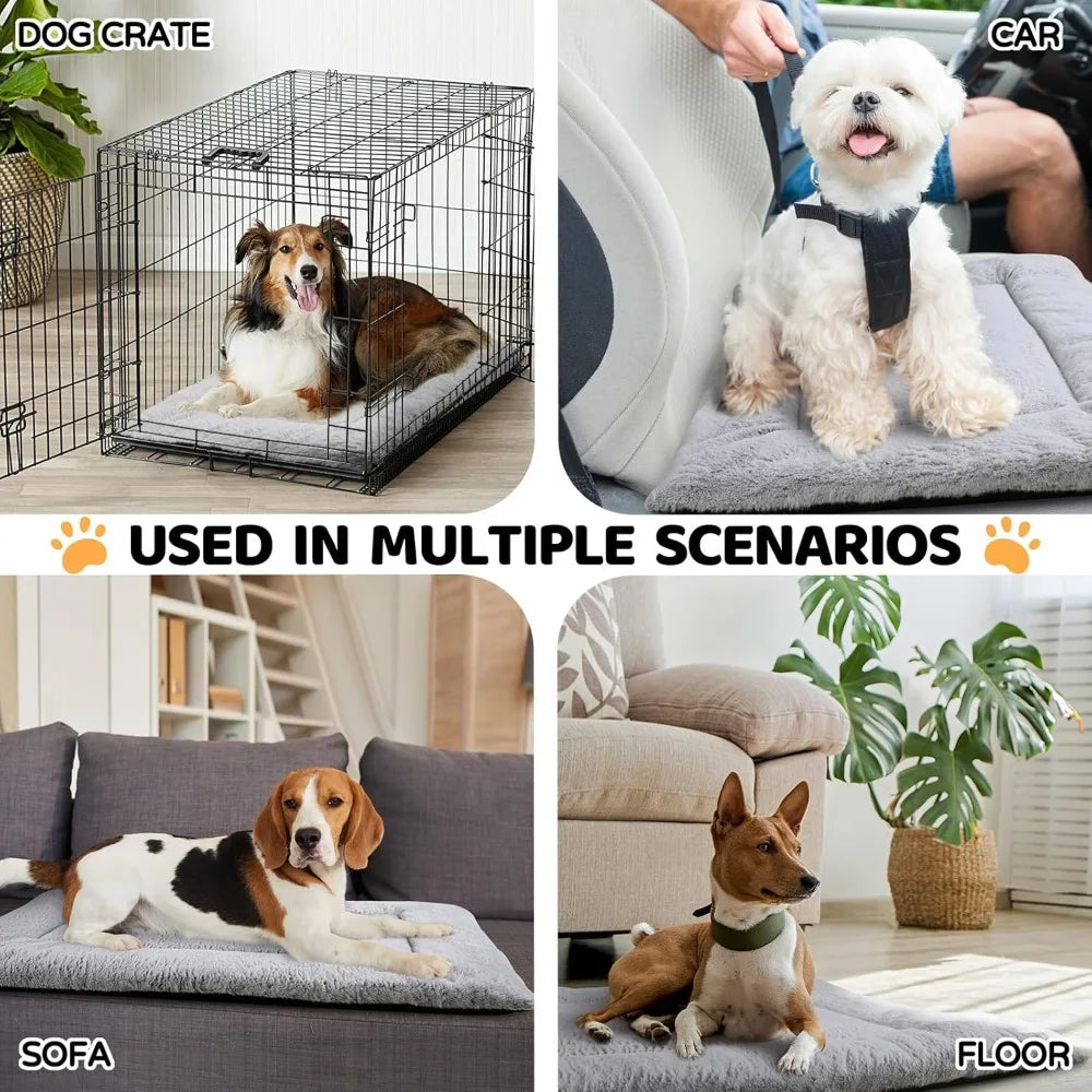 DAFIFY Washable Dog Crate Pad Ultra Soft Bedding For Dogs