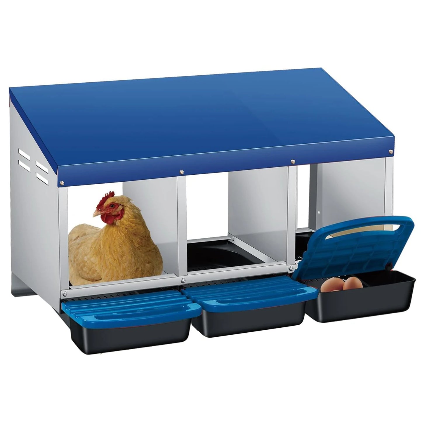 TWISTER.CK Multi Compartment Chicken Nesting Box With Automatic Egg Collection