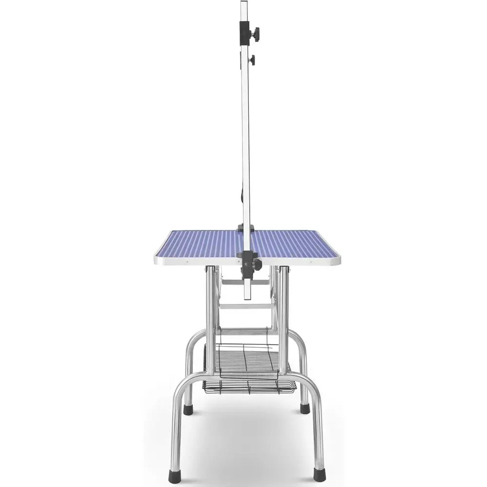 Heavy Duty Folding Dog Grooming Table With Adjustable Arm And Storage