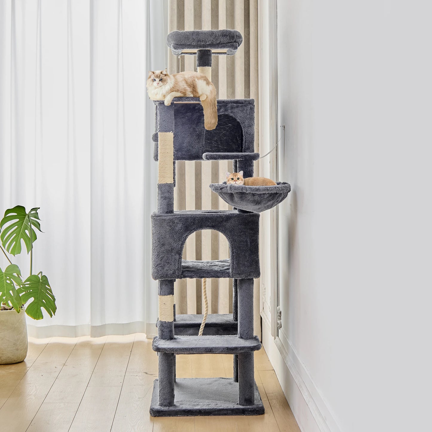 JHK Cat Tree Tower Multi Level Climbing With Condo