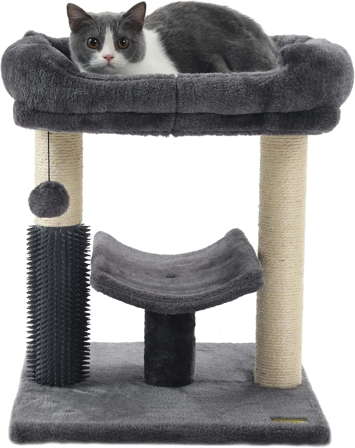 OEINGCN Cat Tree Tower With Scratching Post And Plush Bed