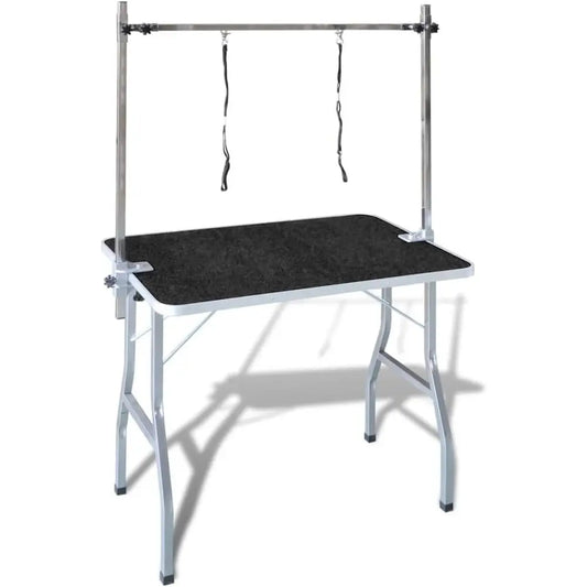 VidaXL Collapsible Pet Grooming Table With Adjustable Arm Nooses