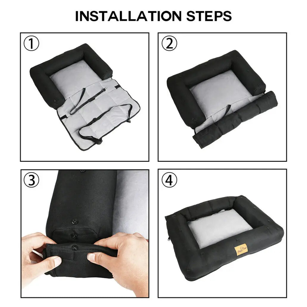 BINGOPAW Car Seat Bed For Dog Waterproof Pet Cushion Mat