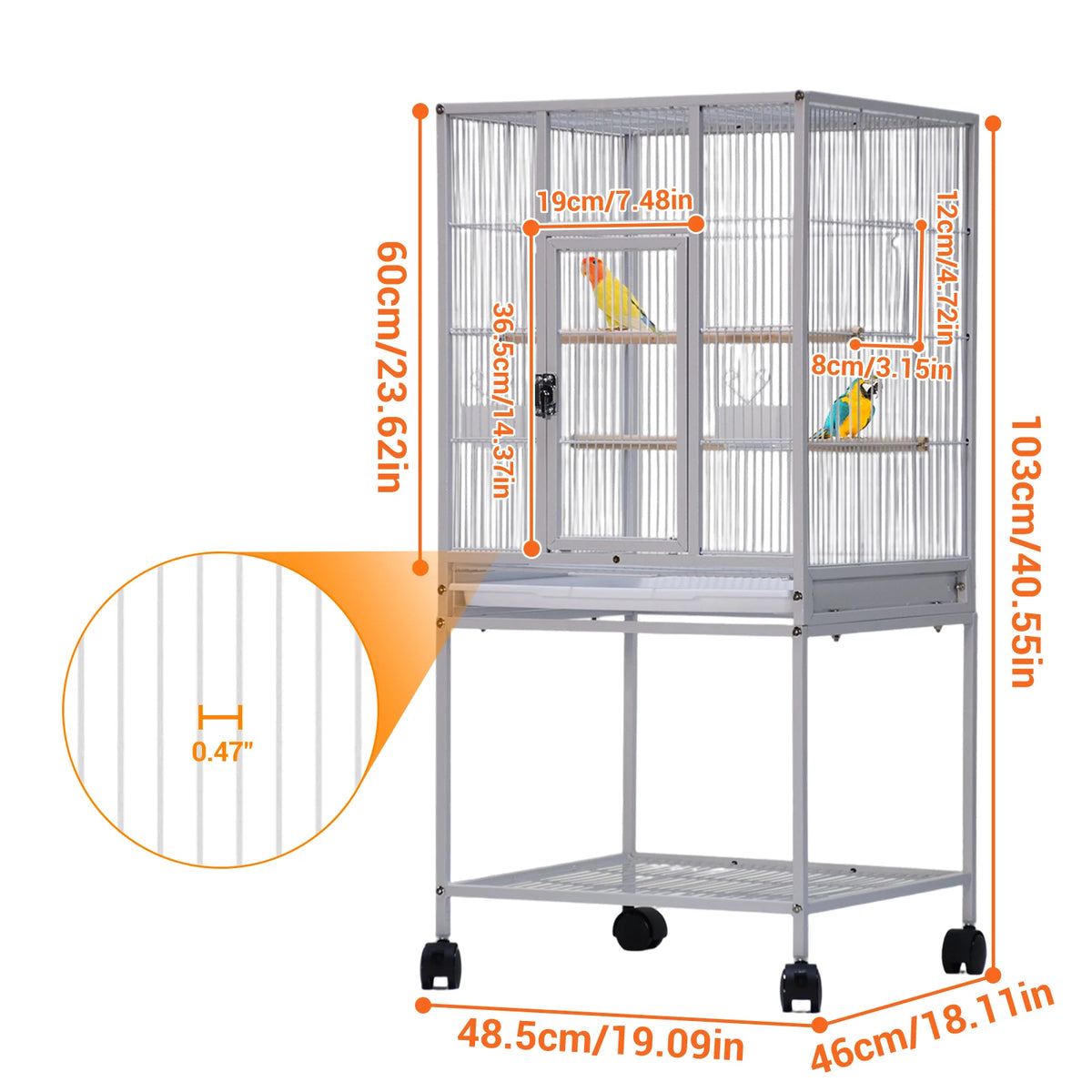 Five Tier Metal Small Animal Cage With Wheels And Tray