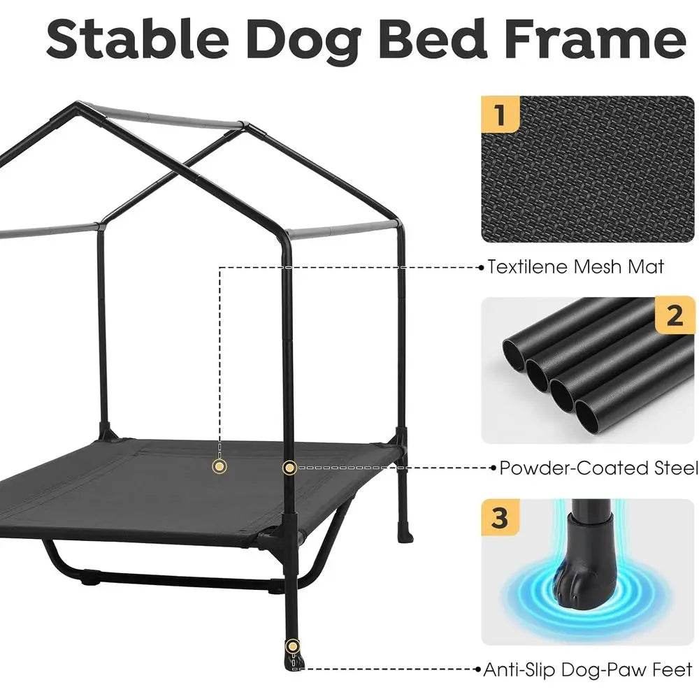 Outdoor Indoor Dog House Bed and Cot Shelter for Pets
