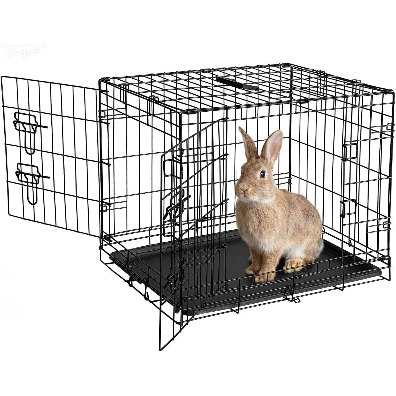 HiMISSCN Rabbit Cage Portable Foldable Carrier With Tray
