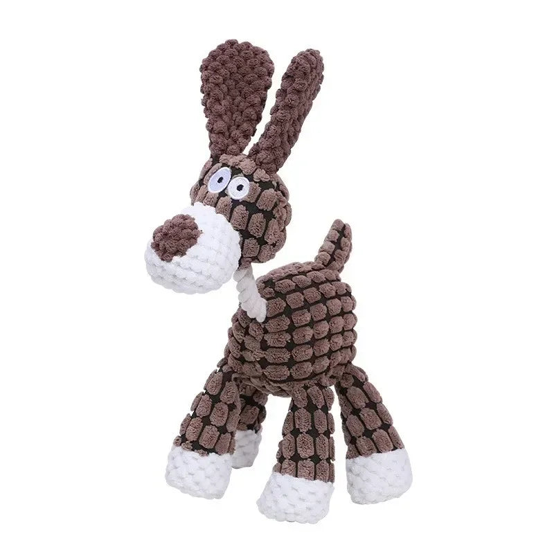 Plush Dog Toy Squeaky Bite Resistant Corduroy For All Dogs
