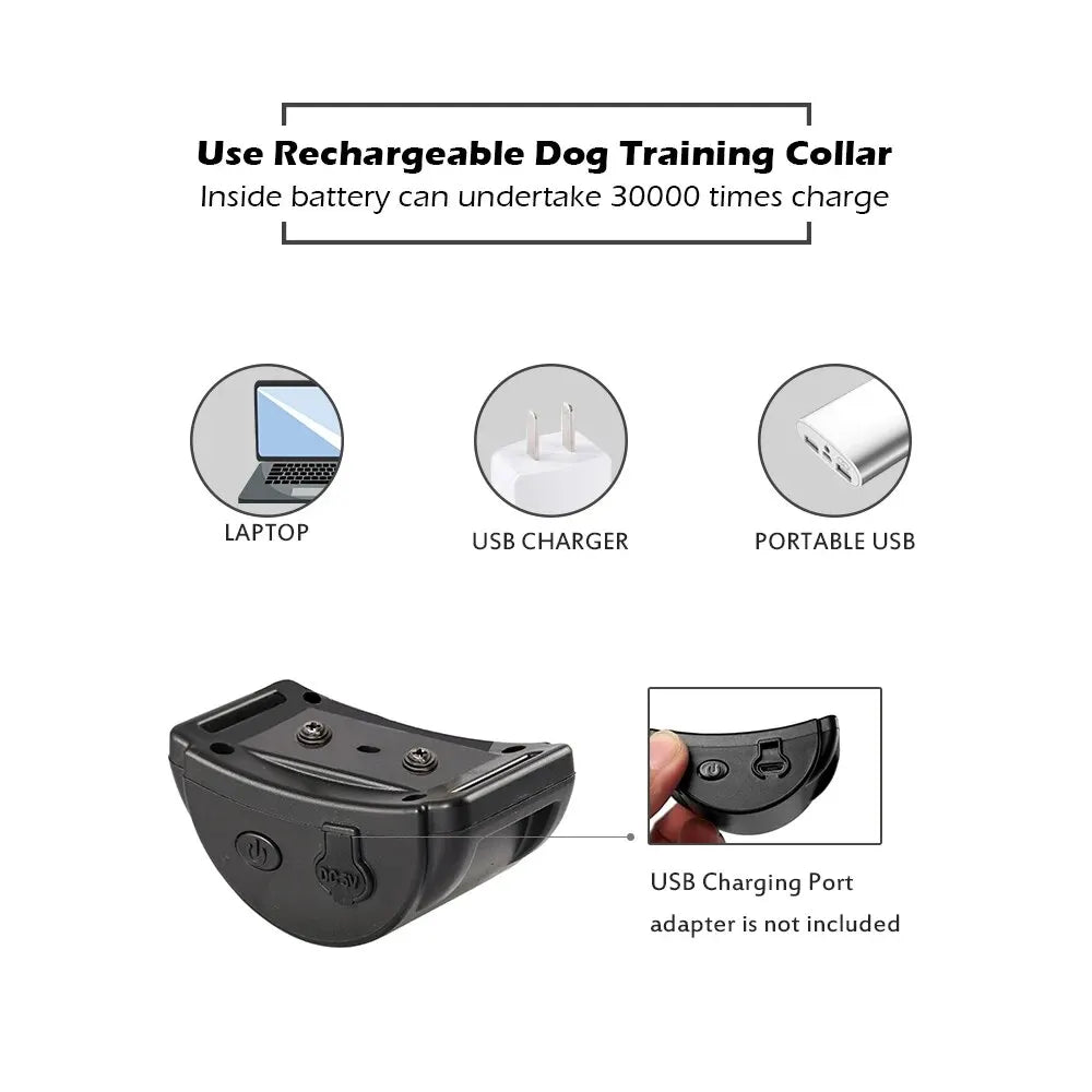 Dog Bark Collar Rechargeable Anti Bark Vibration Training Collar