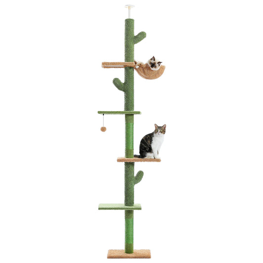 PAWZ Road 5 Tier Floor To Ceiling Cat Tree With Scratching Post
