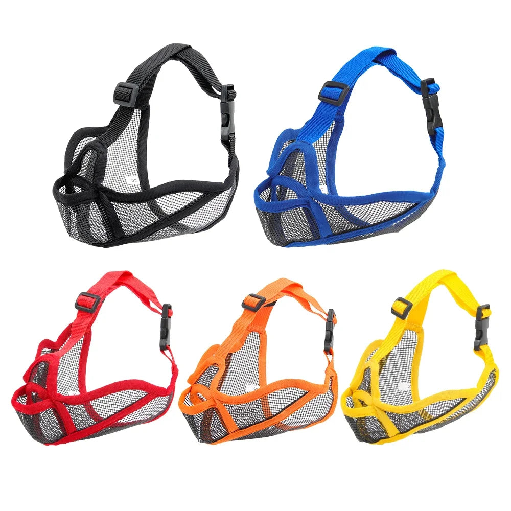 Breathable Dog Muzzle For Short Snouted Breeds Prevent Barking