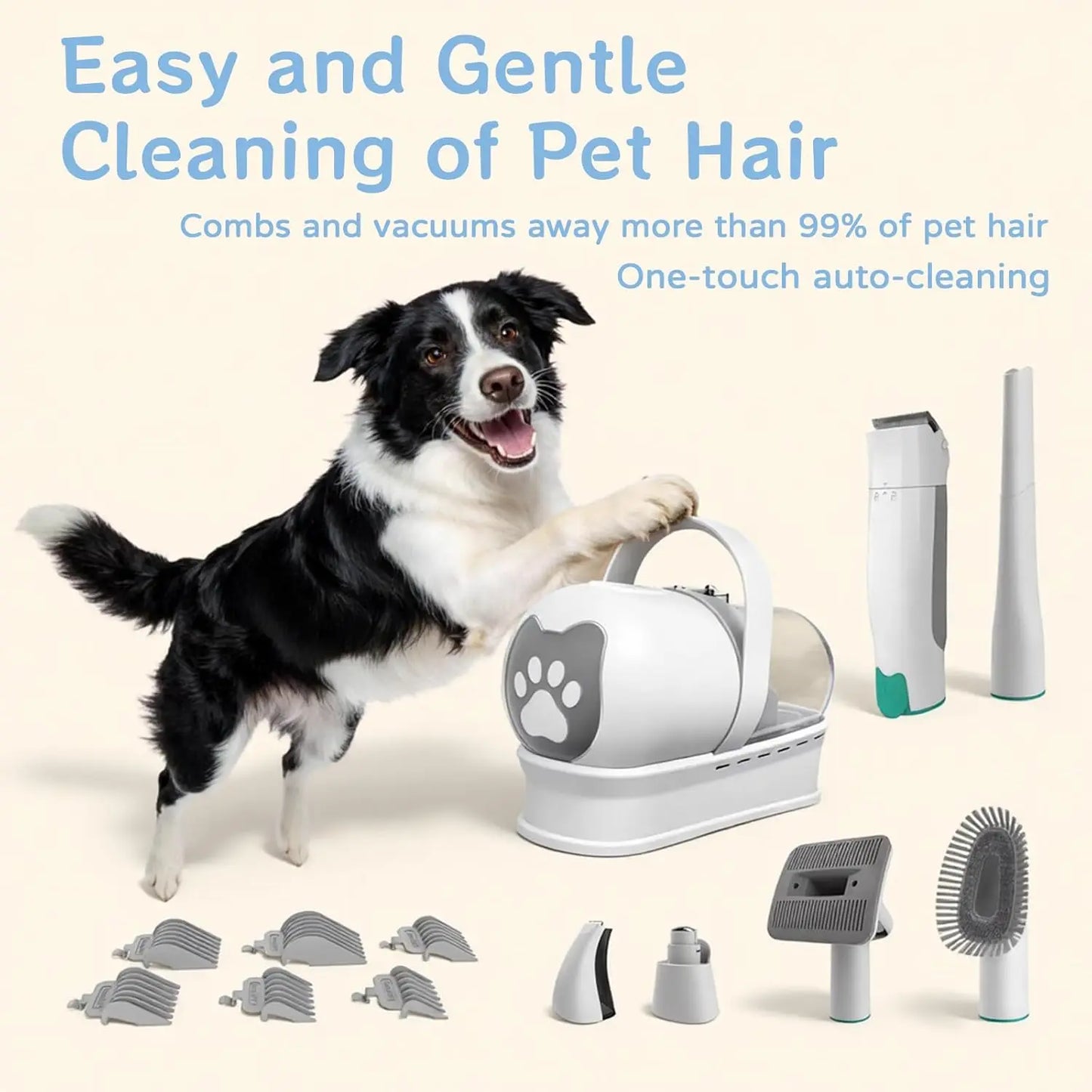 Dog Grooming Kit With Vacuum Clipper Six Tools For Dogs