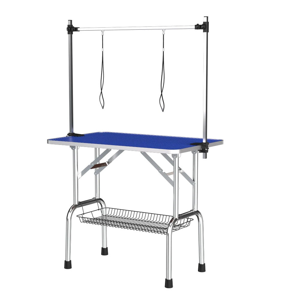 Pet Grooming Table With Adjustable Arm And Clamps Stainless Steel