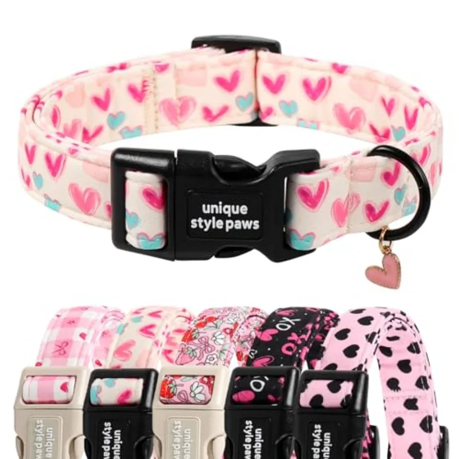 Dog Collar With Pendant Coconut Tree Design Plastic Buckle