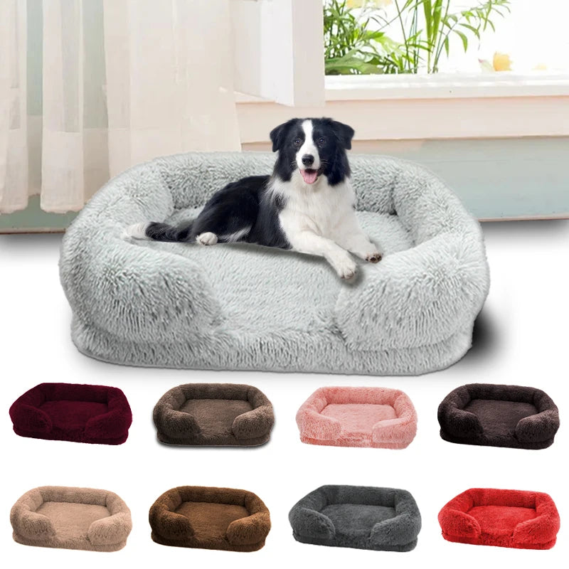 Orthopedic Dog Bed For Large Dogs Thickened Foam With Plush Cover