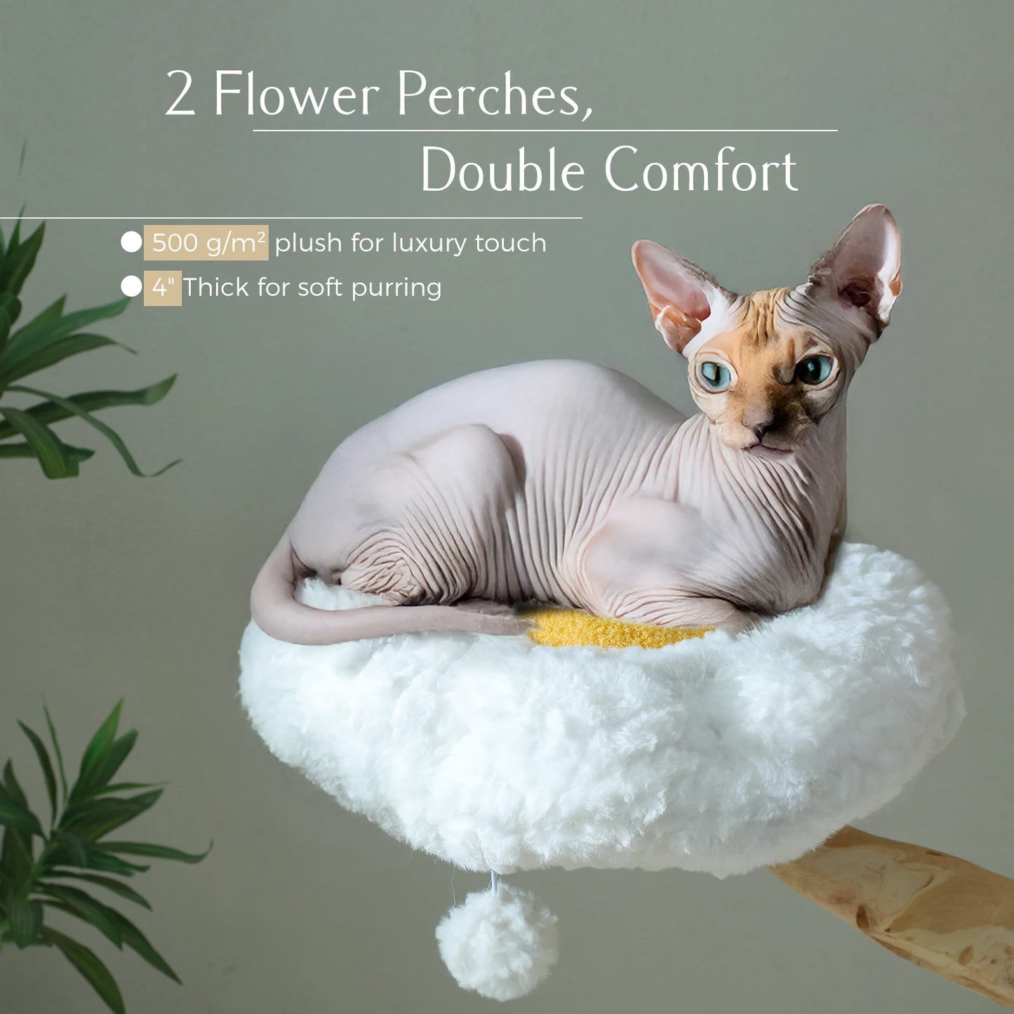 PAWZ Road Large Cat Tree Tower With Sisal Scratching Post And Wicker Basket Bed