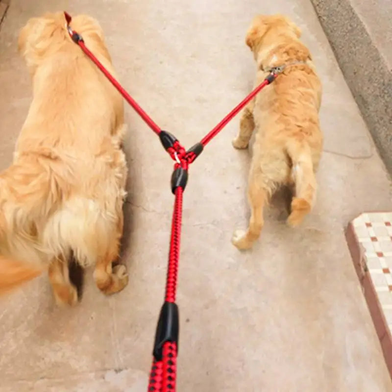 NONECN Double Pet Leash For Two Dogs AntiTangle Walking Solution