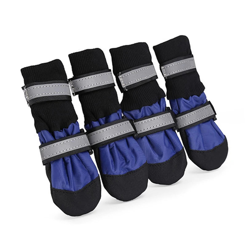 Waterproof Anti Slip Dog Snow Boots Reflective Camouflage