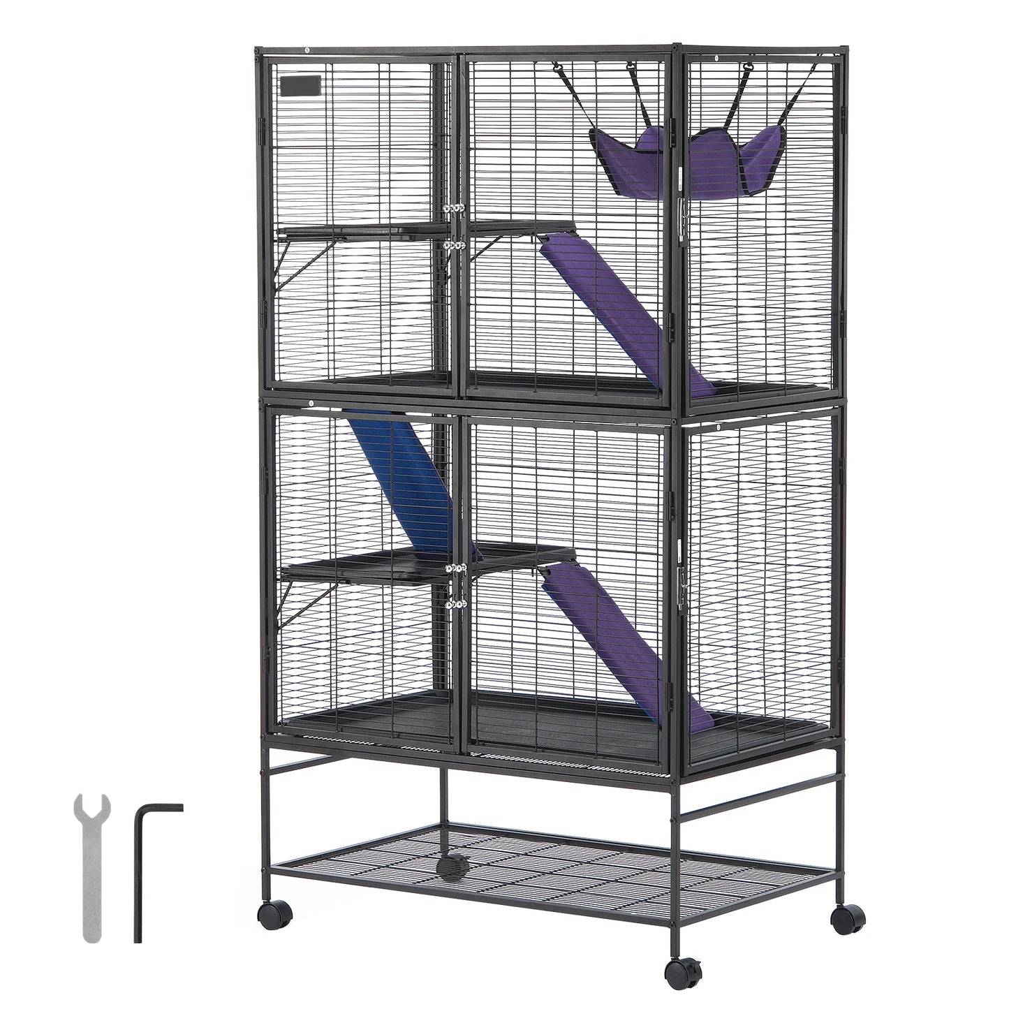 NONECN Ferret Cage 4-Tier Critter Nation