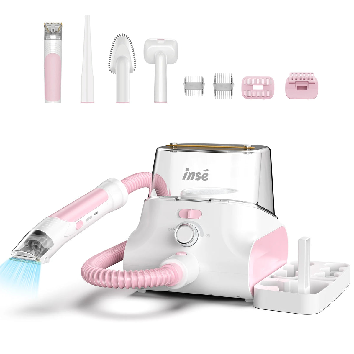 INSE Low Noise Pet Grooming Vacuum with Hair Clipper